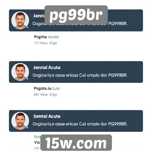 Feedback dos usuários sobre a experiência no pg99br